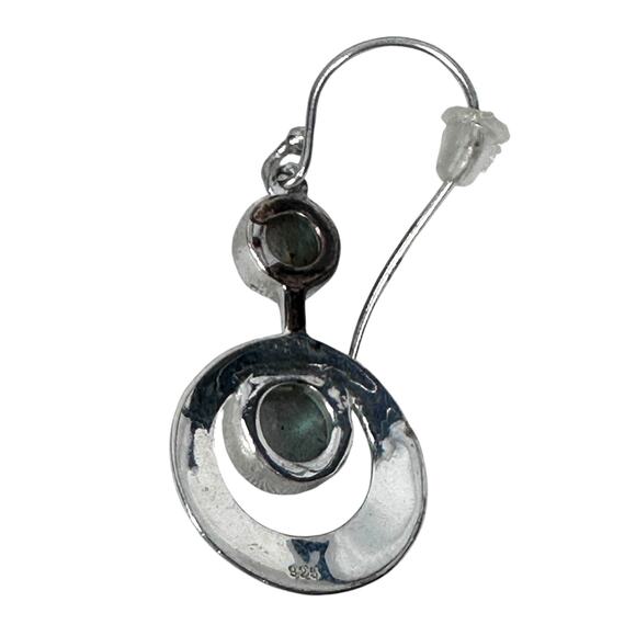 925 Sterling Silver Labradorite Dangle Round Drop Earrings Jewelry For Women's - Picture 3 of 7